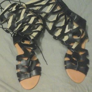 Gladiator Black Sandals
